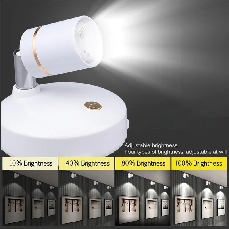 Projecteur LED sans fil avec fonction de gradation et télécommande