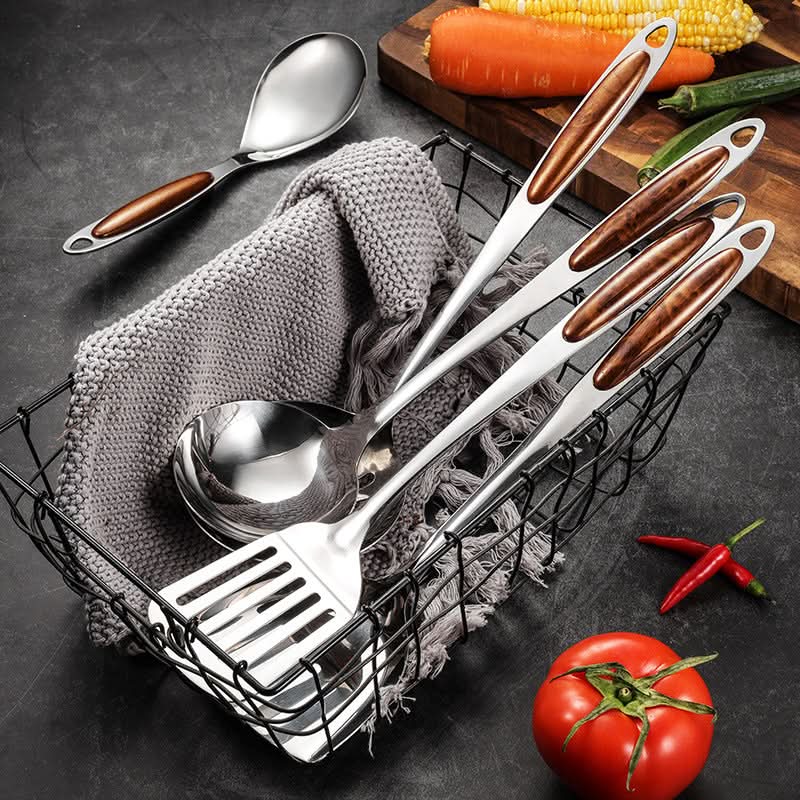 Set d'ustensiles de cuisine en acier inoxydable – durables et faciles d'entretien
