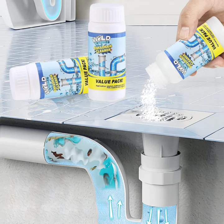 Poudre Nettoyante pour Canalisations – Déboucheur Biologique Rapide