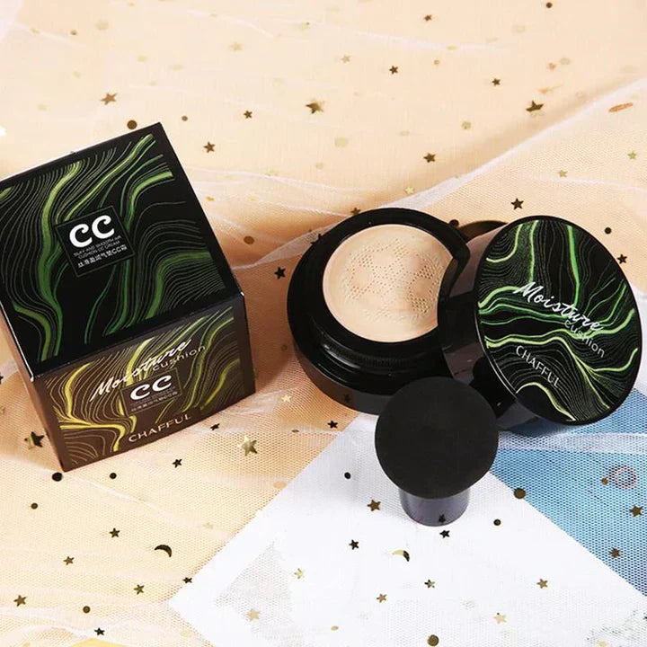 Fond de Teint CC Crème Auto-Adaptable avec Applicateur Champignon