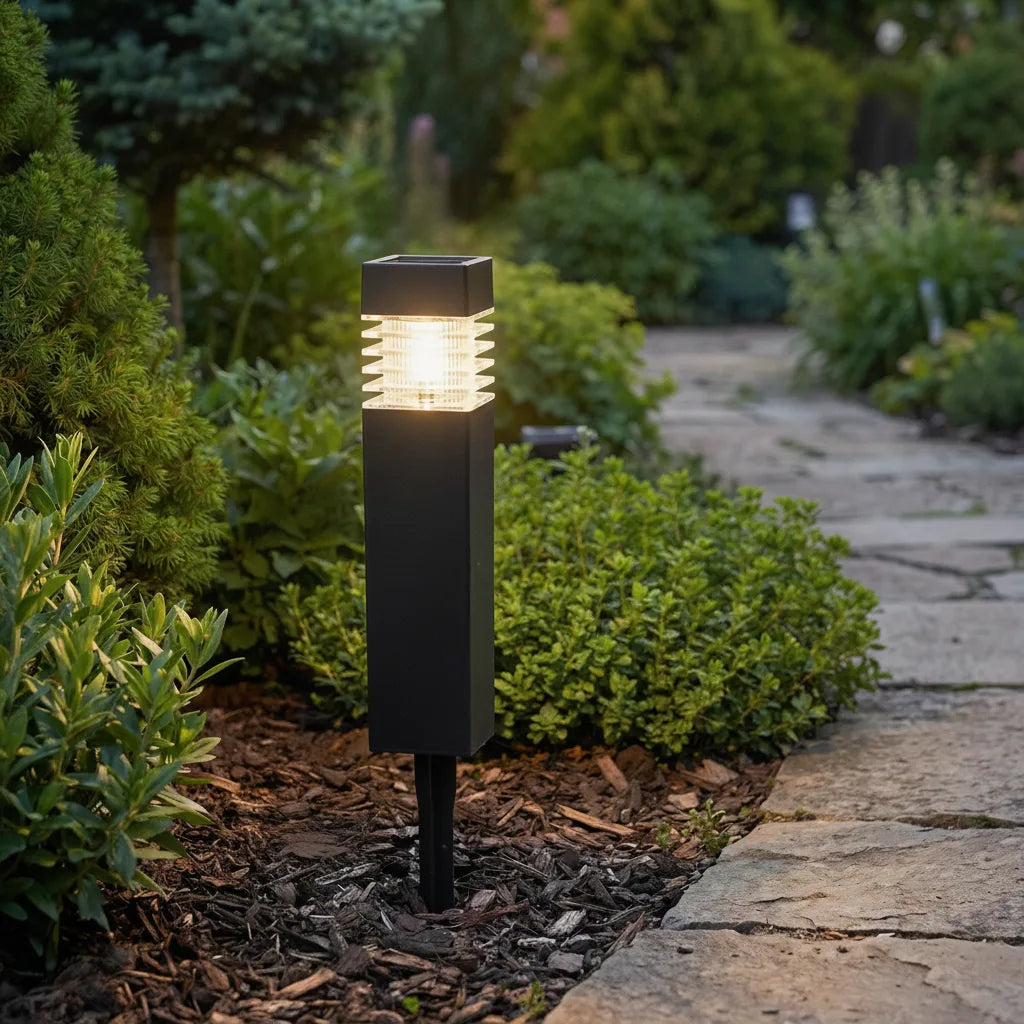 Lampe solaire LED de jardin – sans fil, automatique, résistante aux intempéries