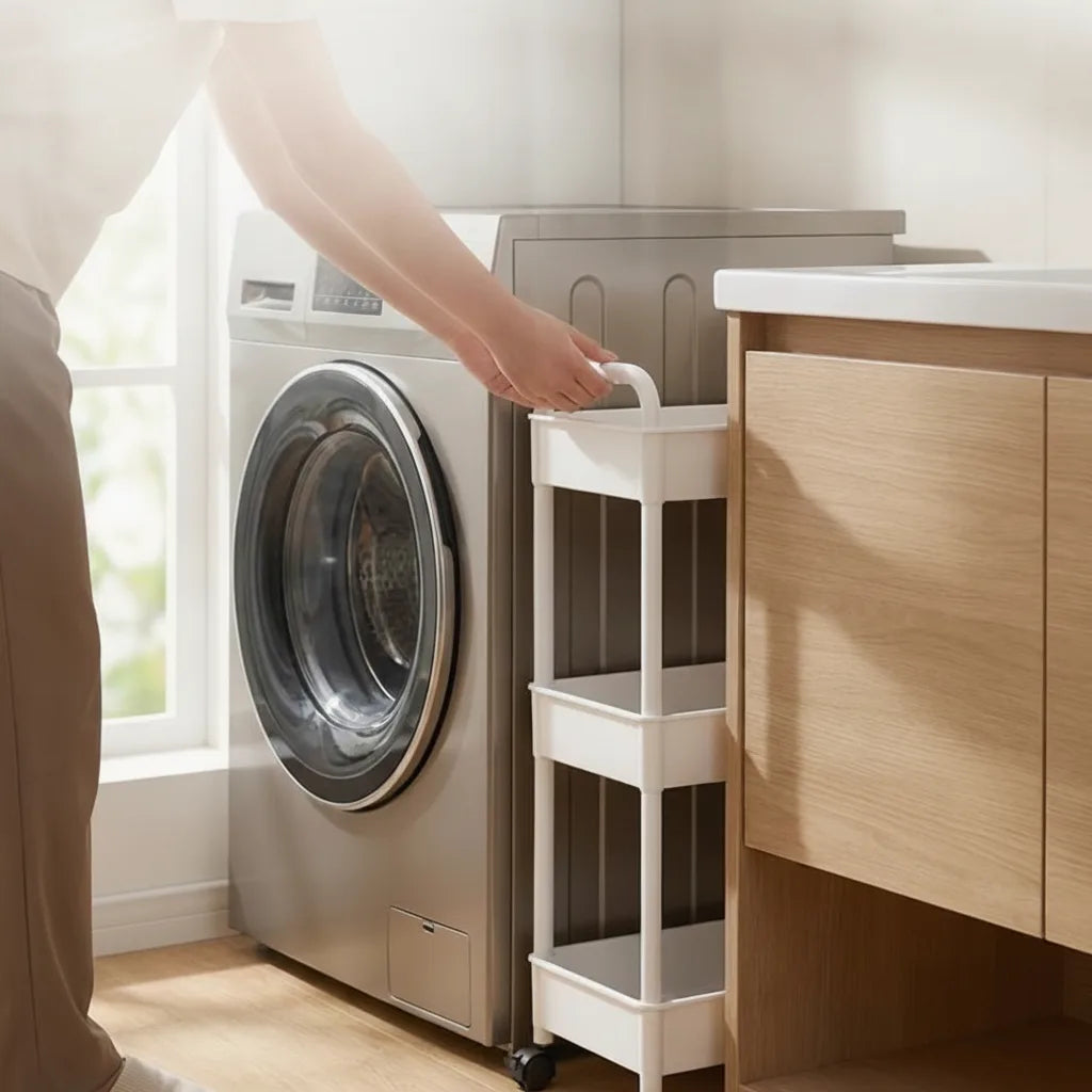 Chariot organiseur mobile avec roulettes 360° et plusieurs niveaux