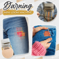 Kit de Reprisage Textile avec Crochets et Disque en Bois