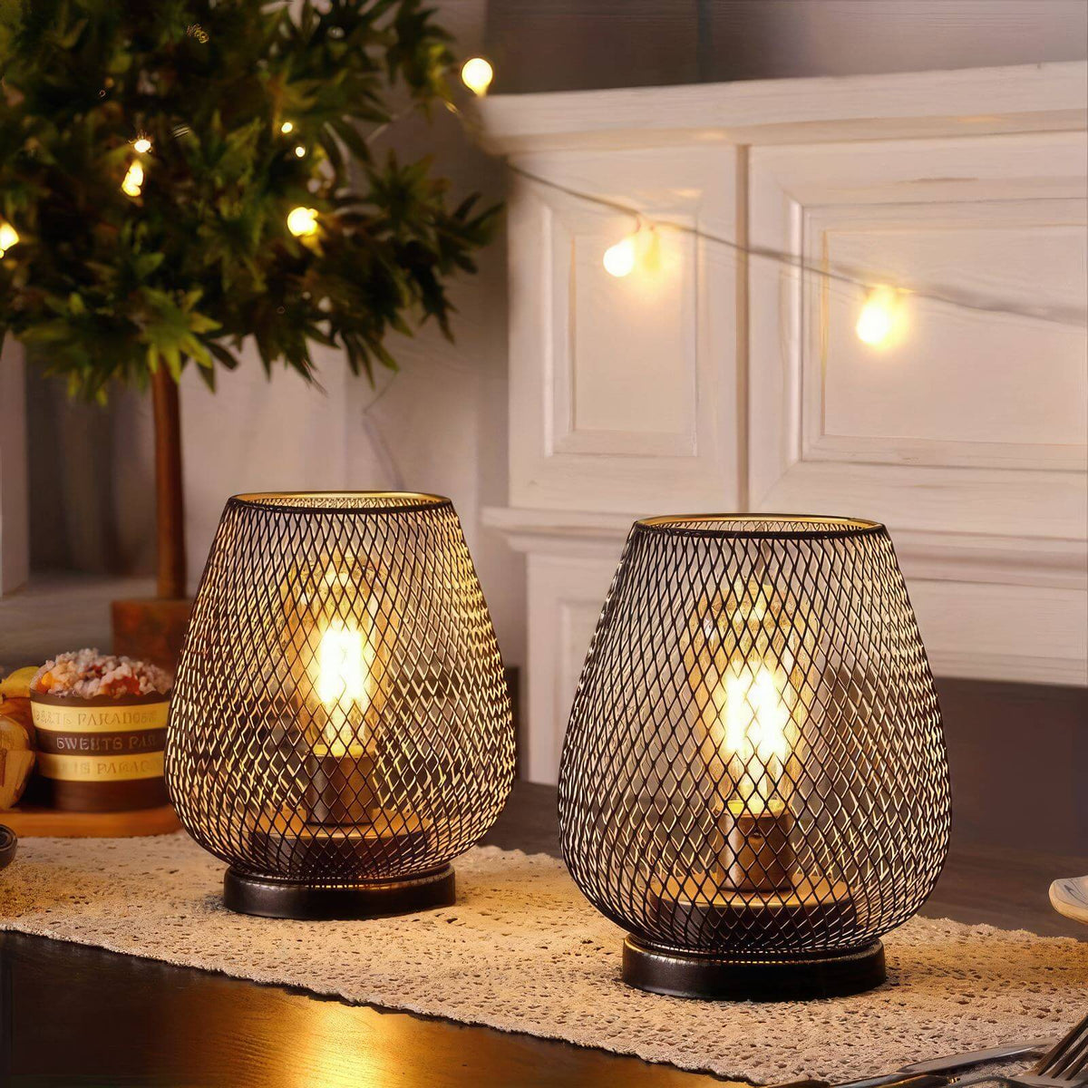 Lanterne LED sans fil à lumière blanc chaud – pour intérieur et extérieur