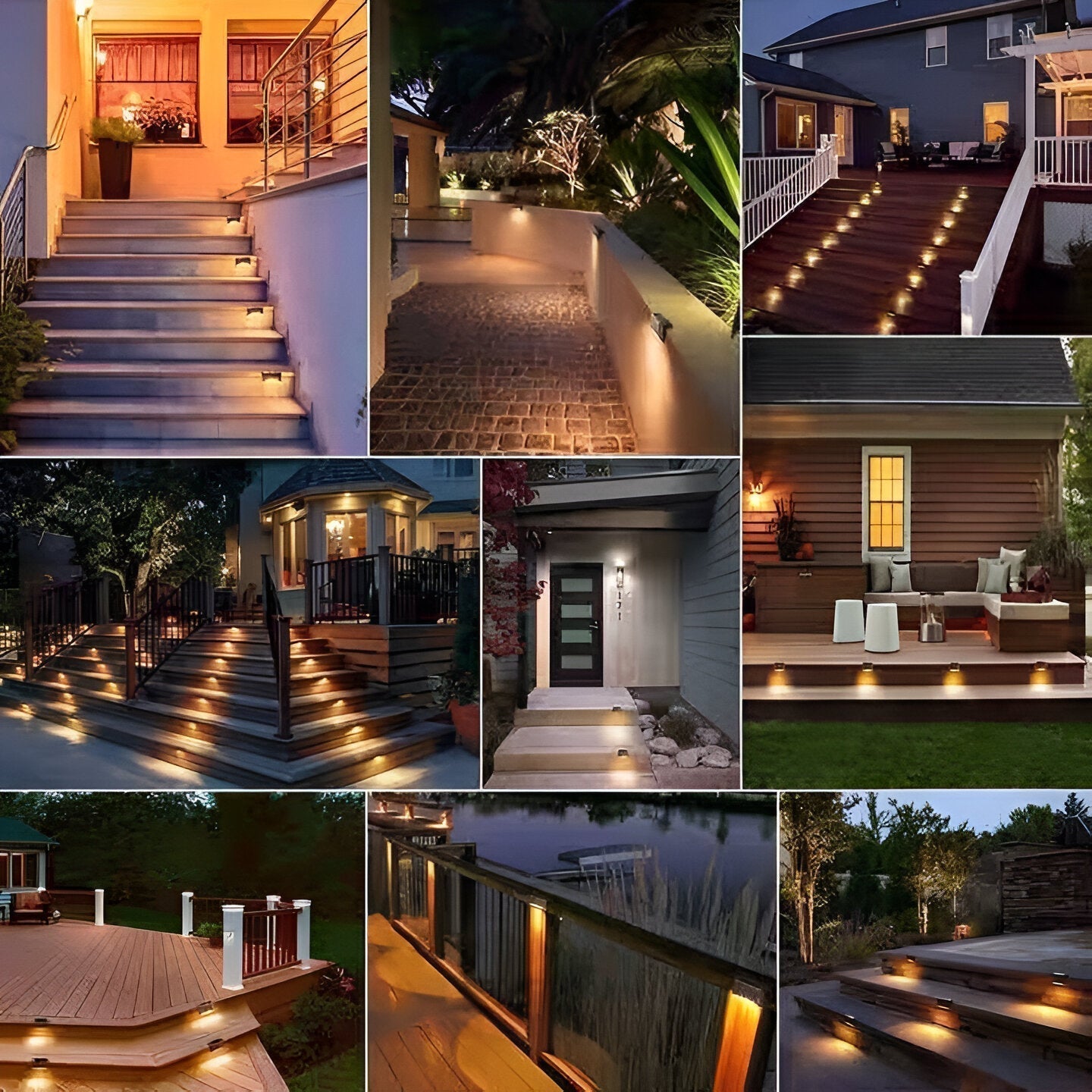 Lampes Solaires pour Escaliers et Chemins Extérieurs LED IP44
