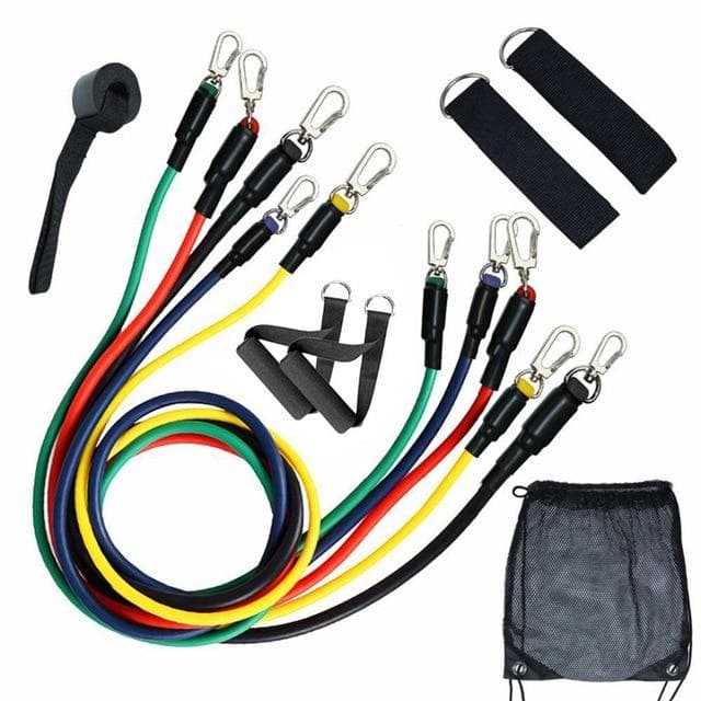 Kit de bandes de résistance élastiques avec 5 niveaux – entraînement complet à