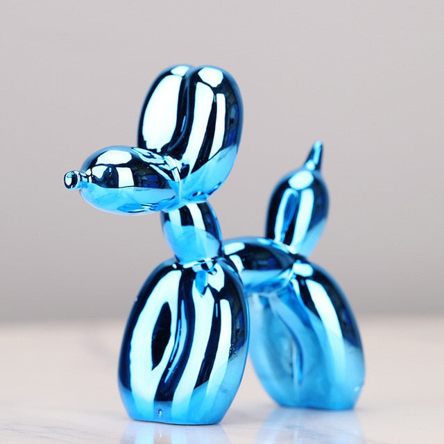 Sculpture chien ballon en résine – figurine décorative Pop Art moderne