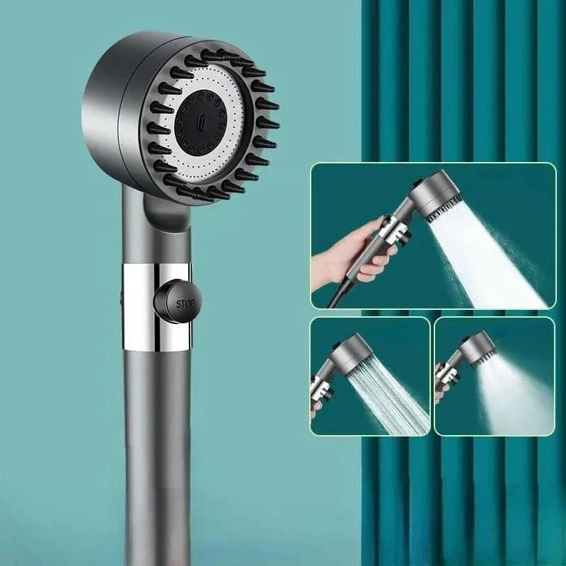 Pommeau de douche massant avec plusieurs modes de jet pour une douche relaxante