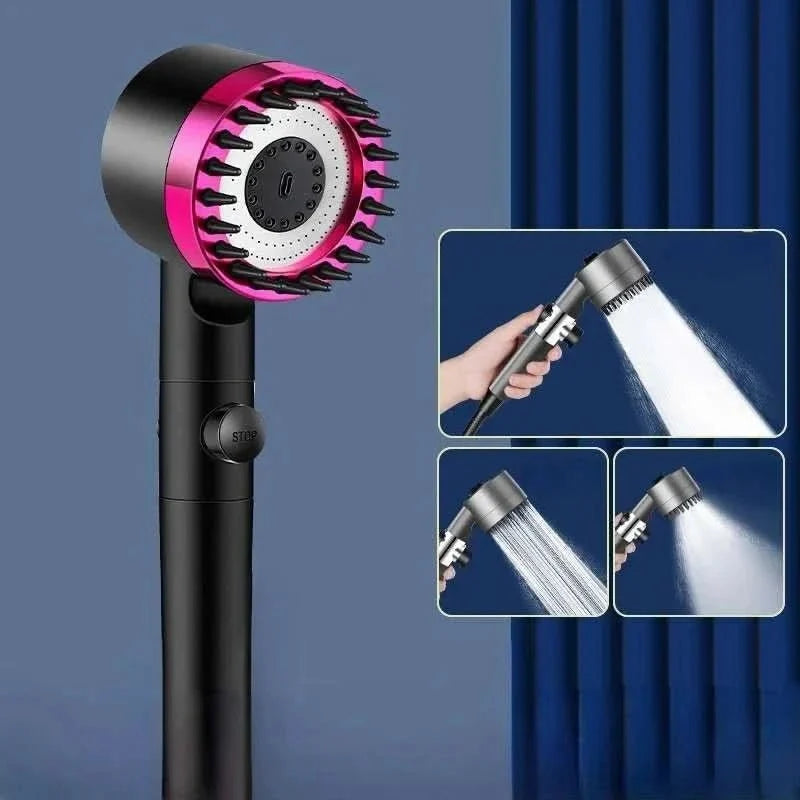 Pommeau de douche massant avec plusieurs modes de jet pour une douche relaxante