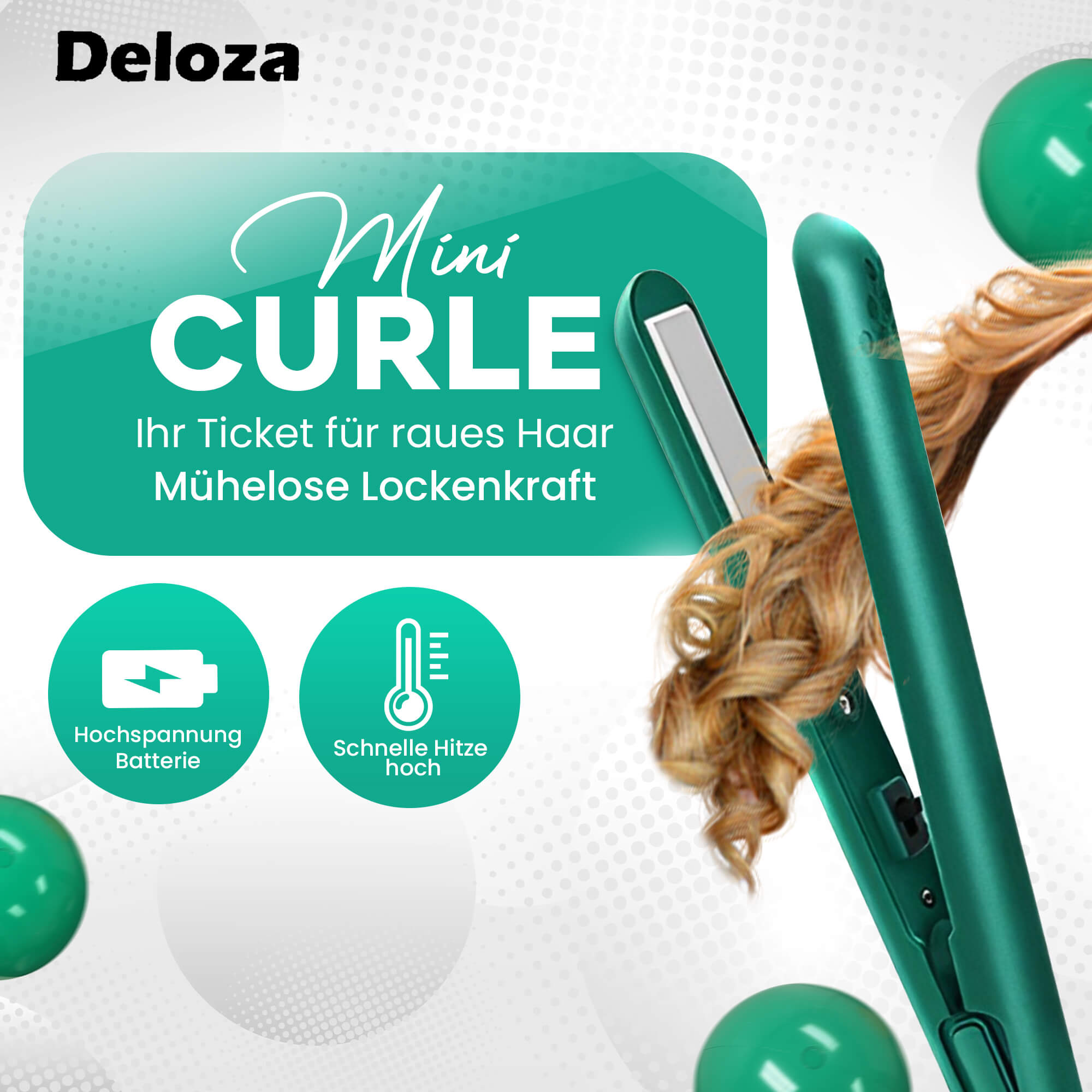Mini Fer à Boucler Multifonction – Lisse et Boucle en Un Seul Outil