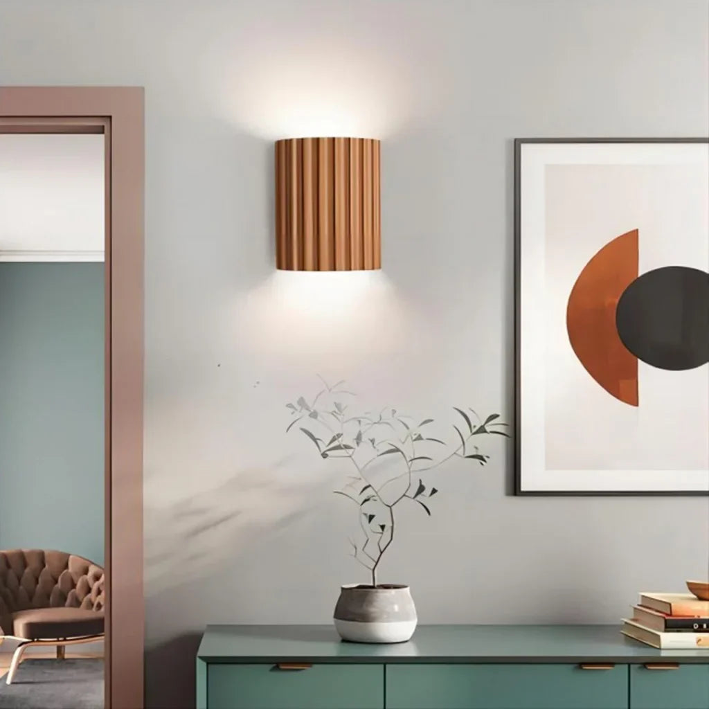 Applique murale en résine nervurée style Boho pour intérieurs