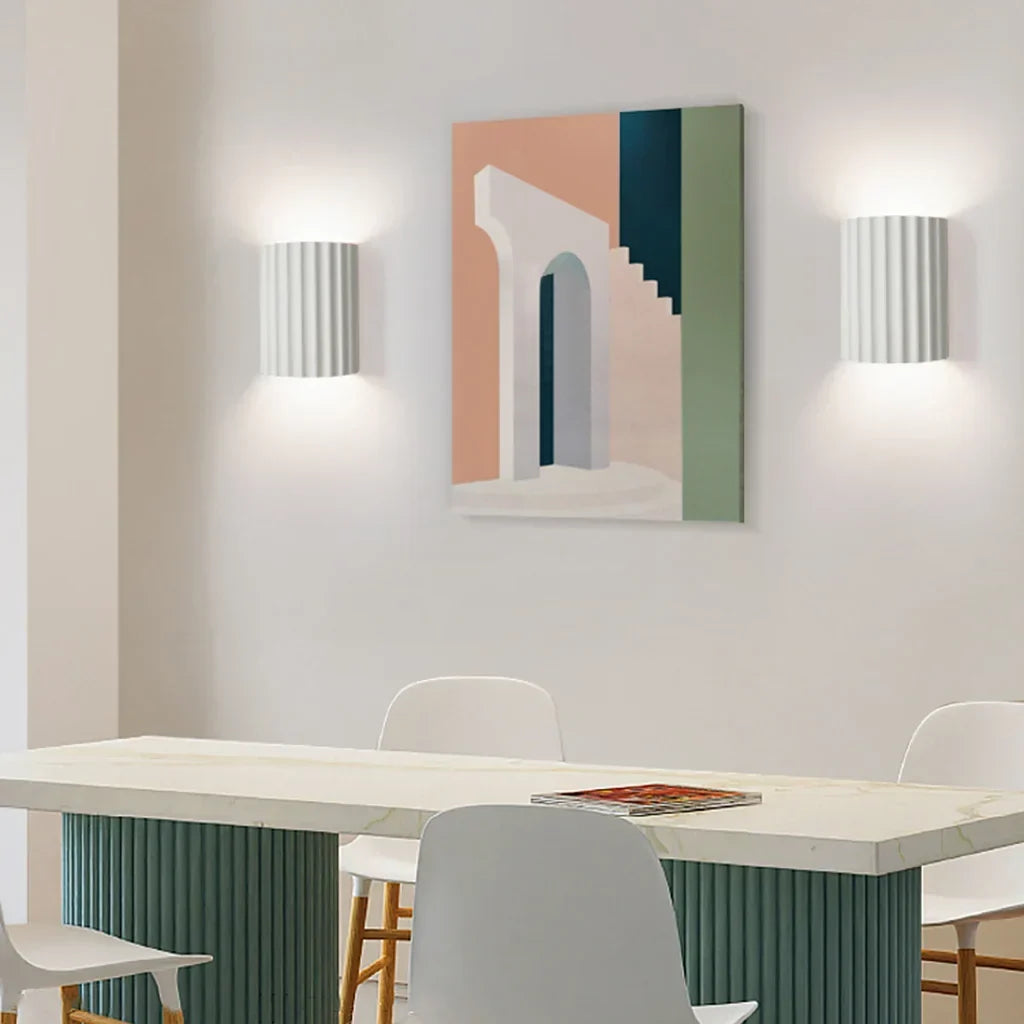 Applique murale en résine nervurée style Boho pour intérieurs