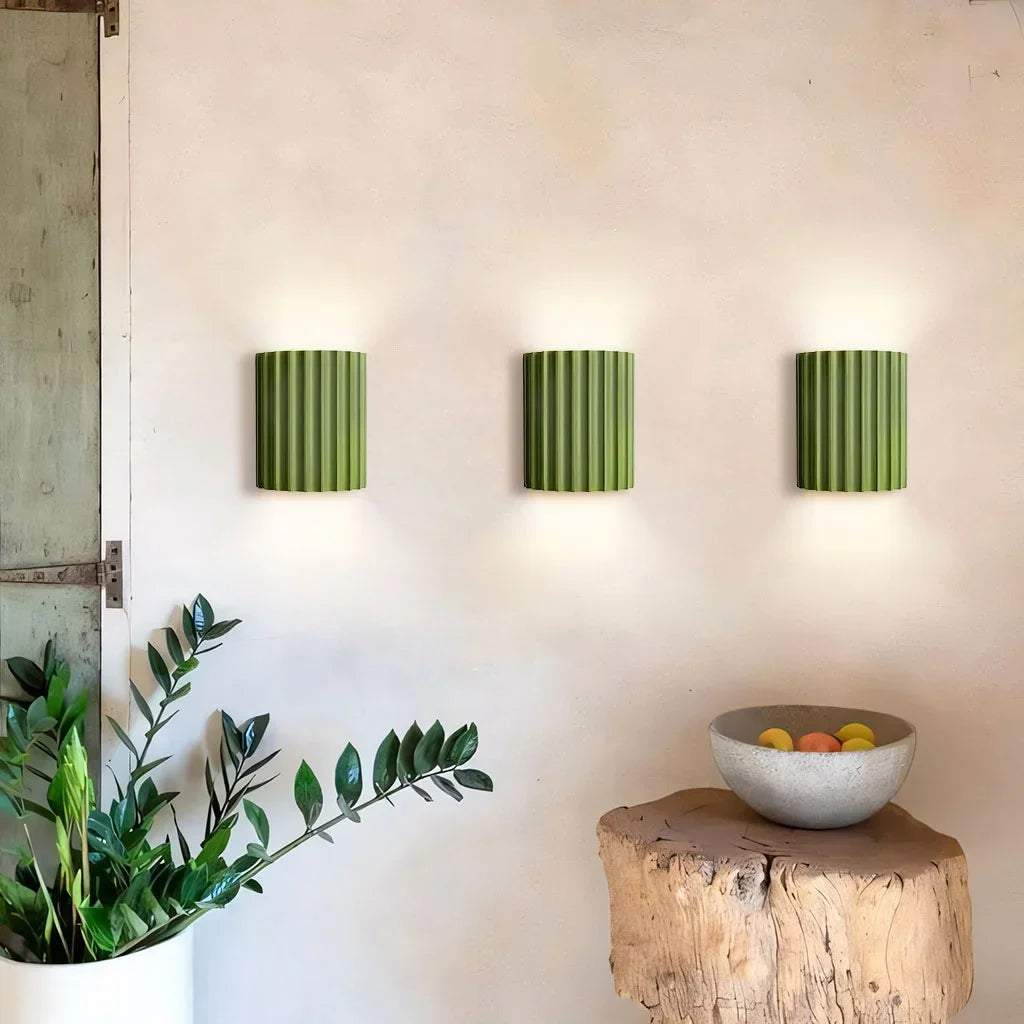Applique murale en résine nervurée style Boho pour intérieurs