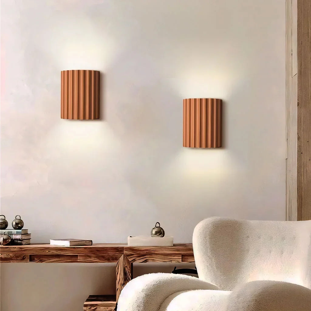 Applique murale en résine nervurée style Boho pour intérieurs