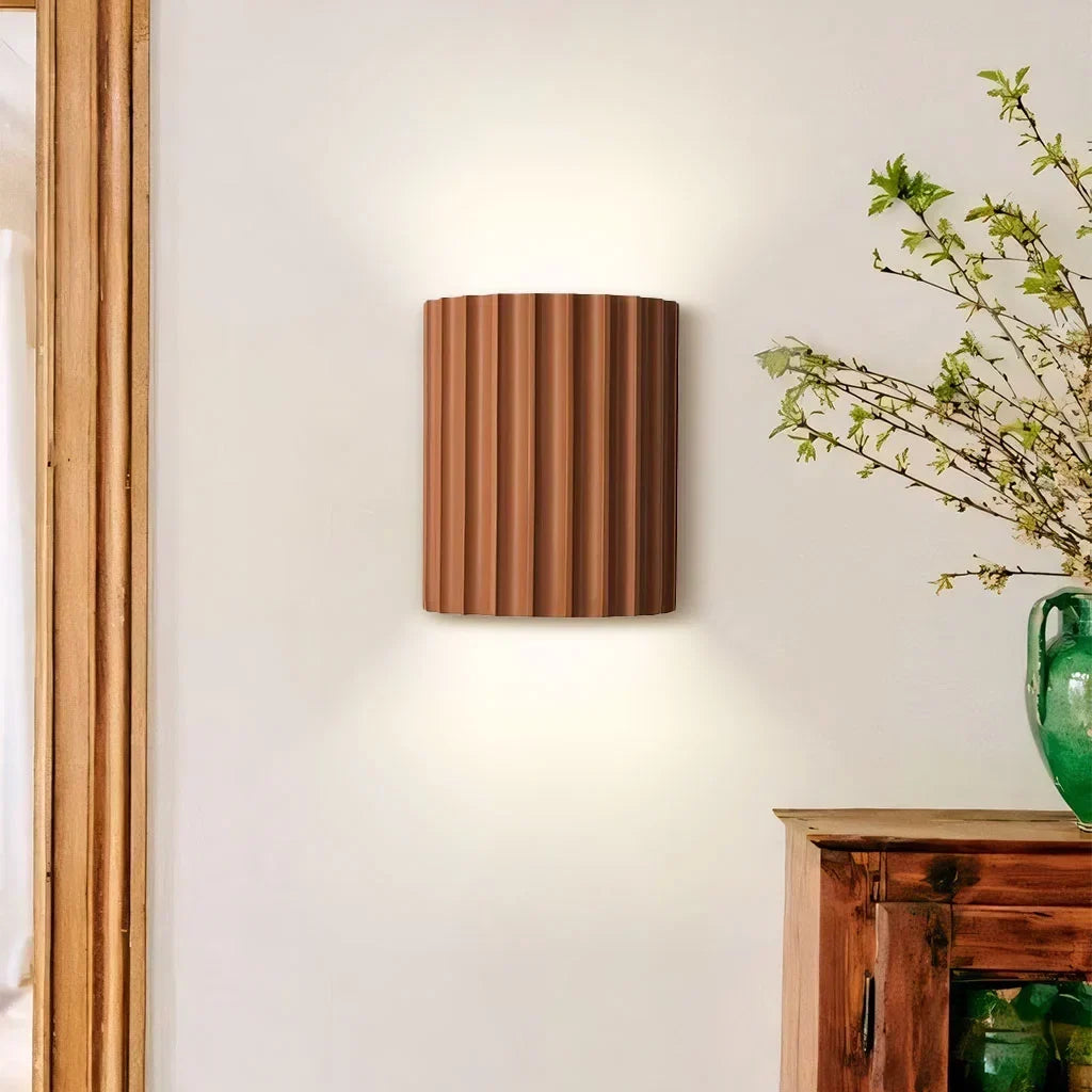 Applique murale en résine nervurée style Boho pour intérieurs