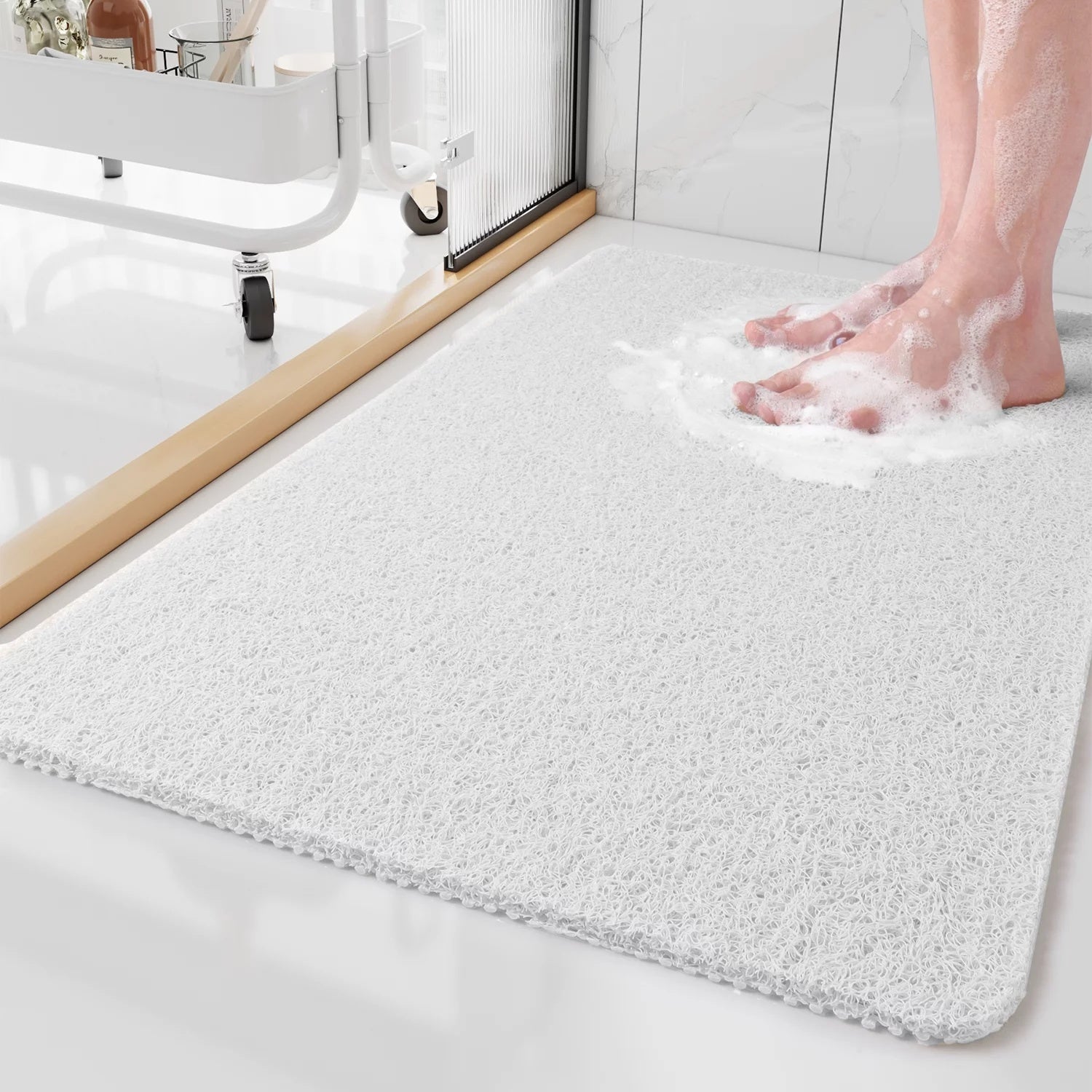 Tapis Antidérapant pour Douche et Baignoire en PVC 50×80 cm