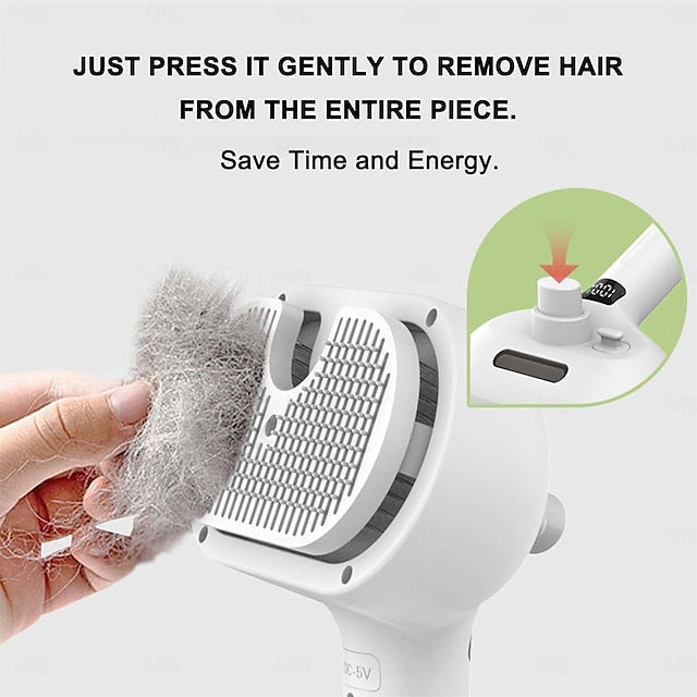 Brosse pour chien et chat avec spray brumisateur intégré