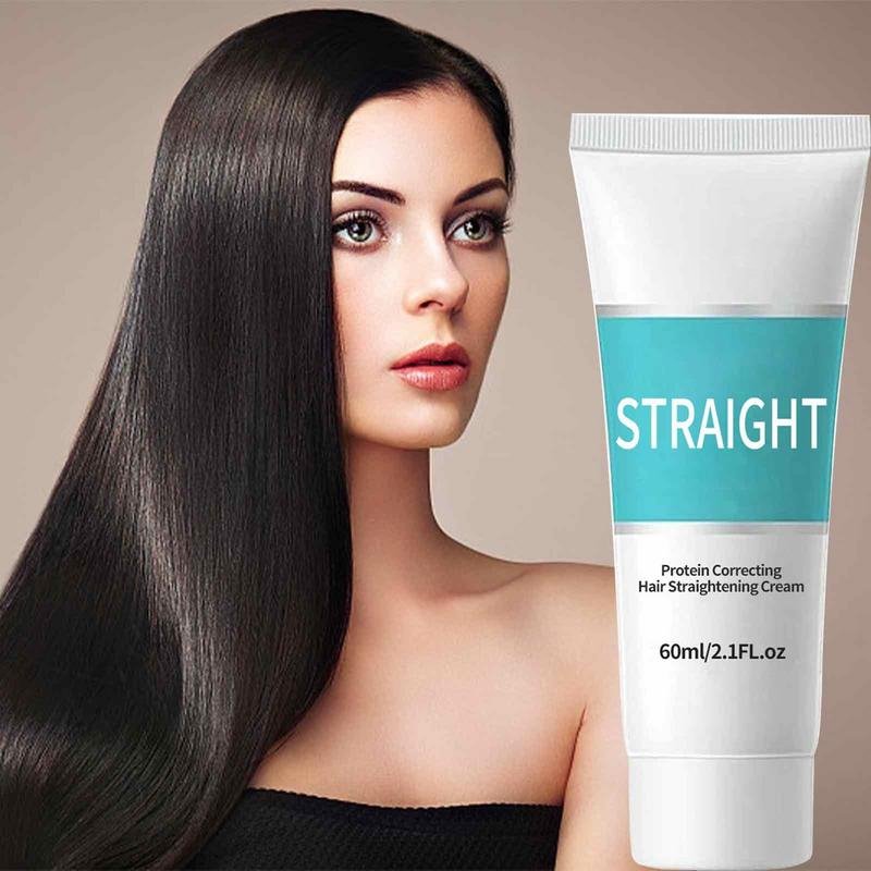 Crème Lissante à la Kératine pour Cheveux Frisés et Abîmés