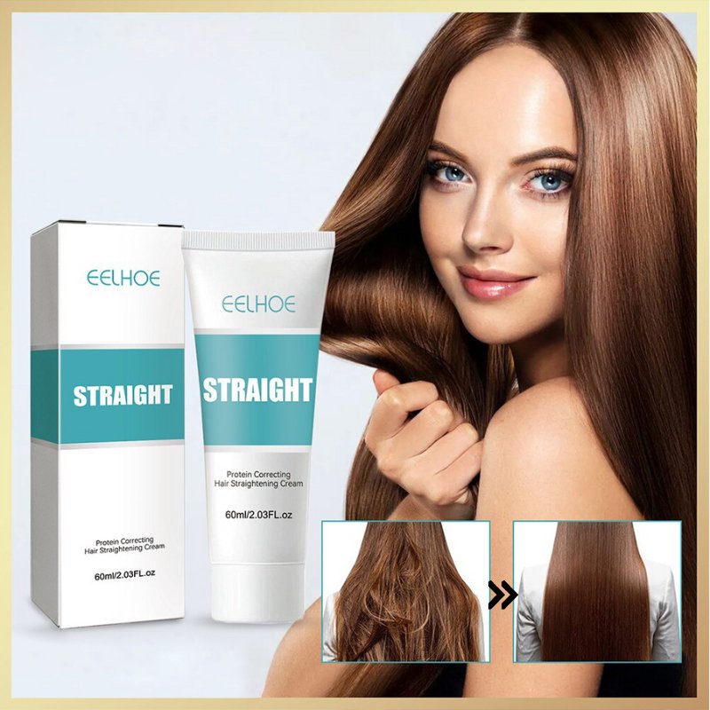 Crème Lissante à la Kératine pour Cheveux Frisés et Rebelles