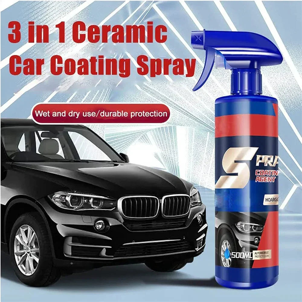 Spray Lustrant Voiture 3-en-1 – Nettoyant, Polish et Protection Auto