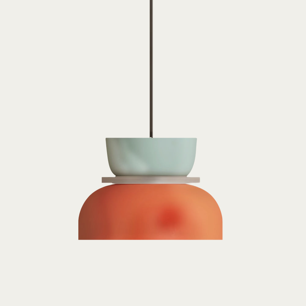 Suspension nordique avec design color block pour espaces modernes