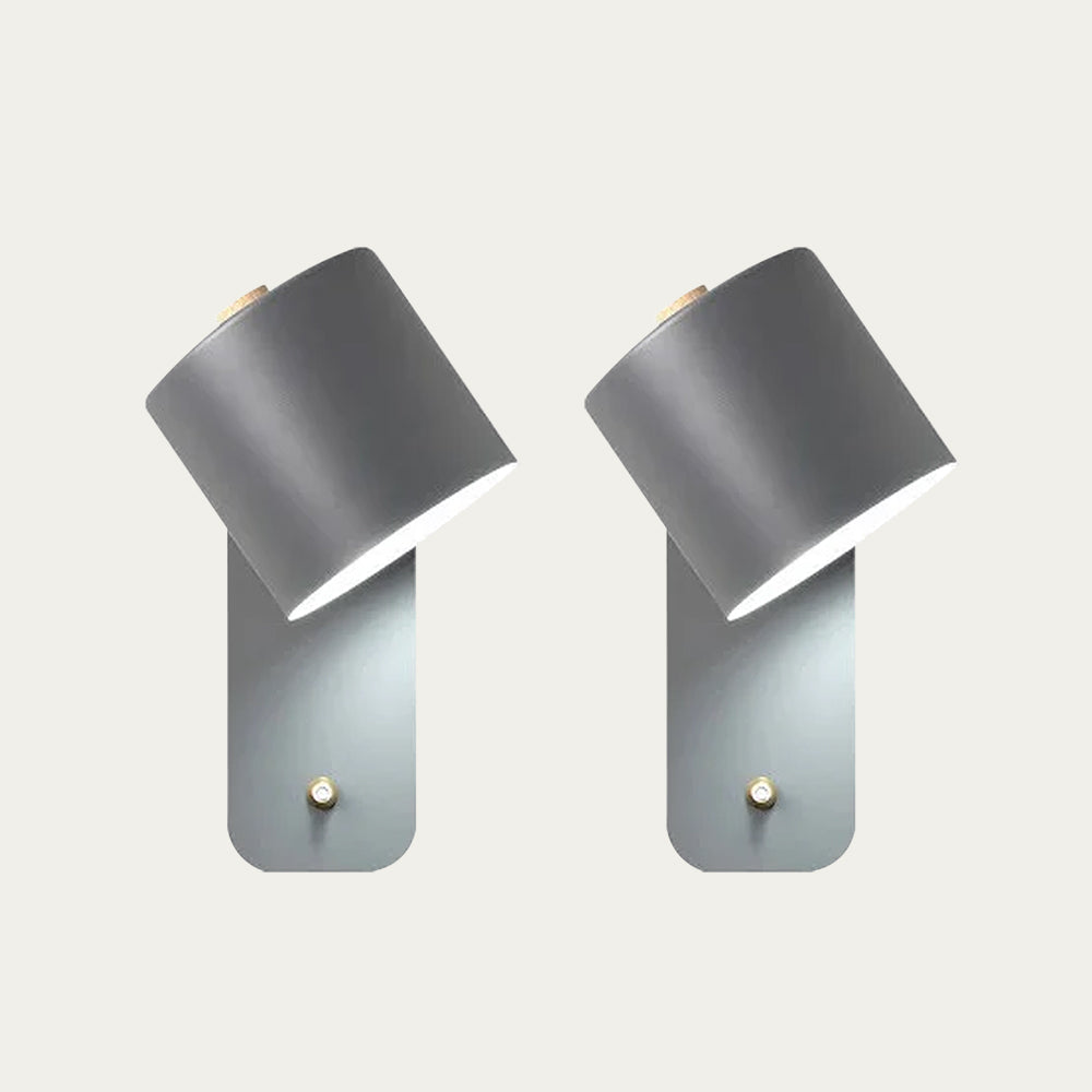 Applique murale cylindrique orientable avec rotation 180° pour lecture