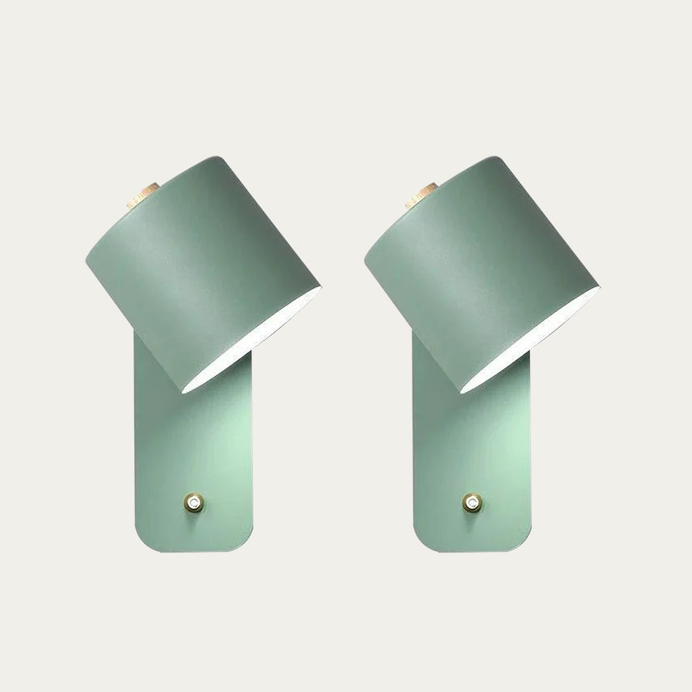 Applique murale cylindrique orientable avec rotation 180° pour lecture