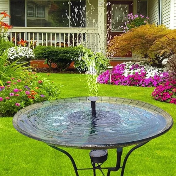 Fontaine à Oiseaux Solaire pour Jardin, Balcon et Étang