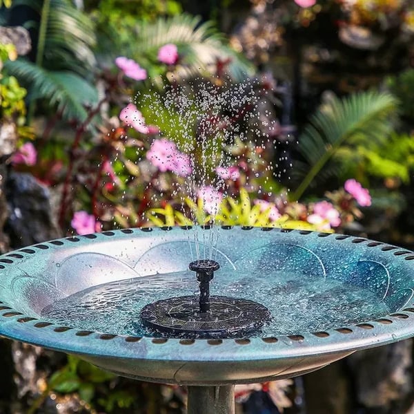 Fontaine à Oiseaux Solaire pour Jardin, Balcon et Étang