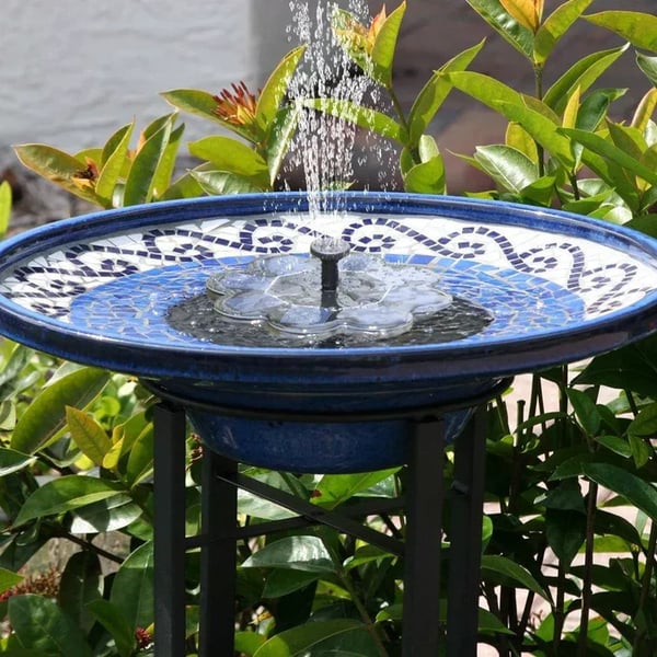 Fontaine à Oiseaux Solaire pour Jardin, Balcon et Étang