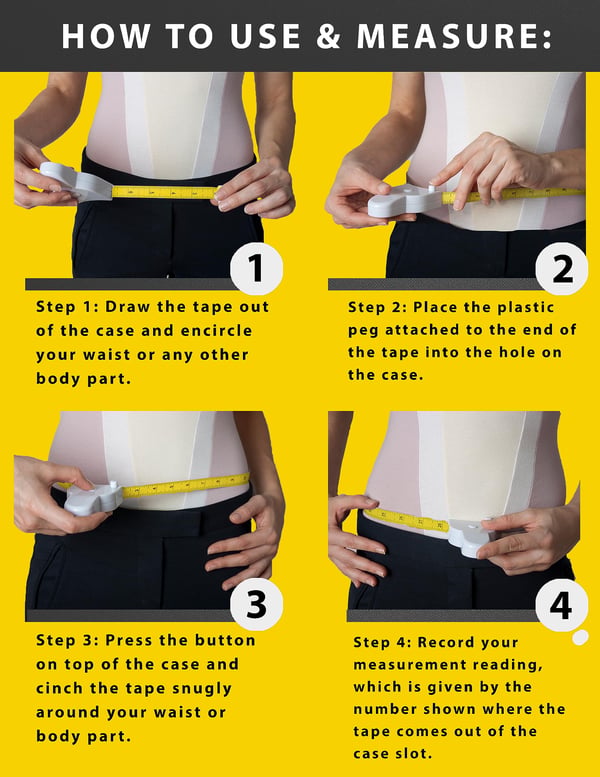 Ruban de Mesure Corporelle Rétractable pour Fitness et Couture