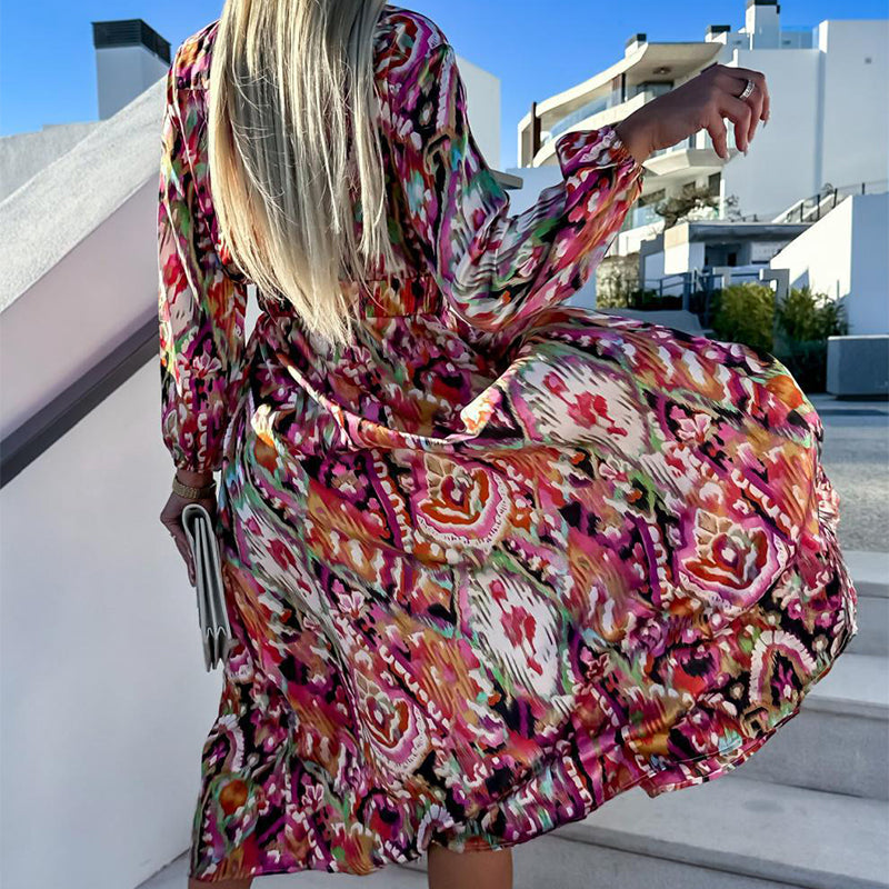 Aurora™ – Robe imprimée à manches longues [50 % de réduction]