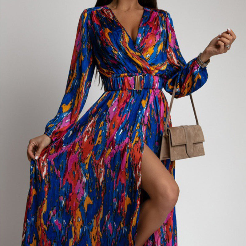 Aurora™ – Robe imprimée à manches longues [50 % de réduction]