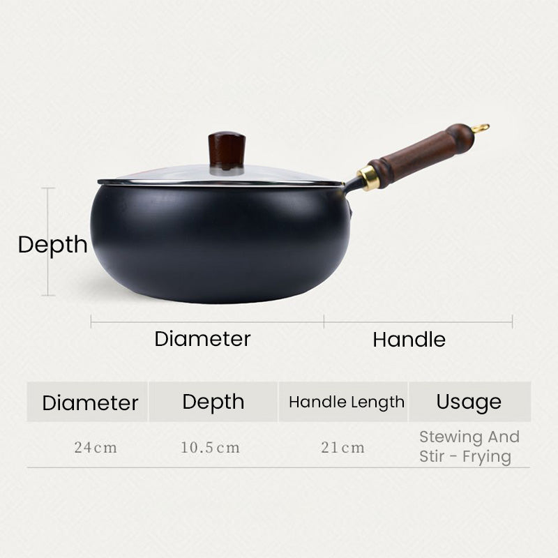Casserole en Fonte Massive 24 cm – Cuisson Traditionnelle Tous Feux