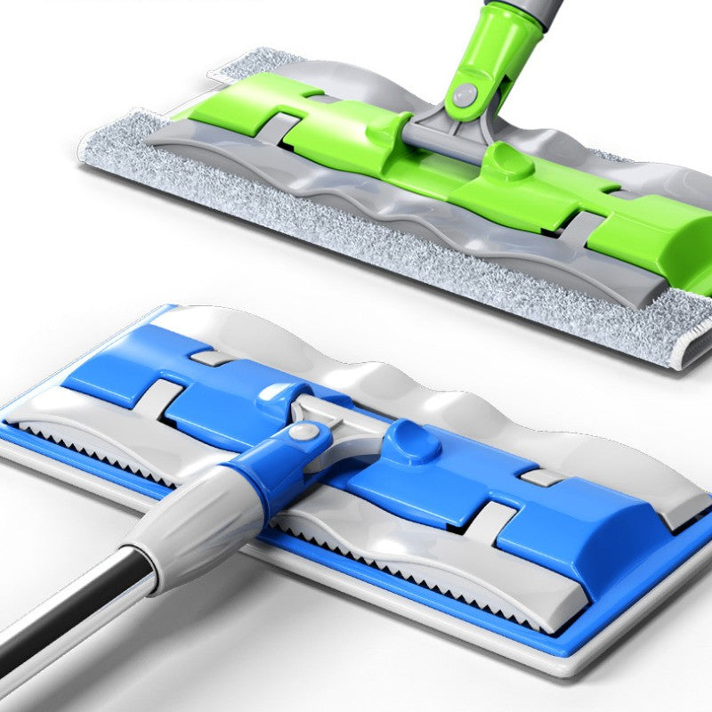 Mopmate™ – Balai plat avec manche en acier inoxydable et chiffons lavables réutilisables [50 % de réduction]