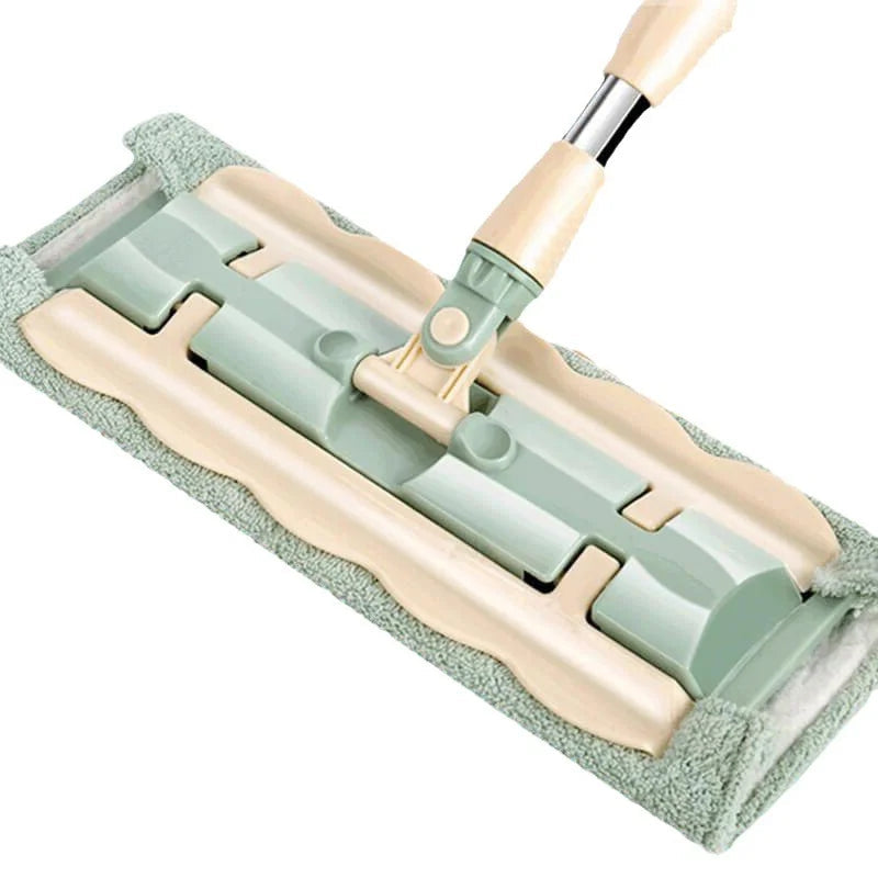 Mopmate™ – Balai plat avec manche en acier inoxydable et chiffons lavables réutilisables [50 % de réduction]
