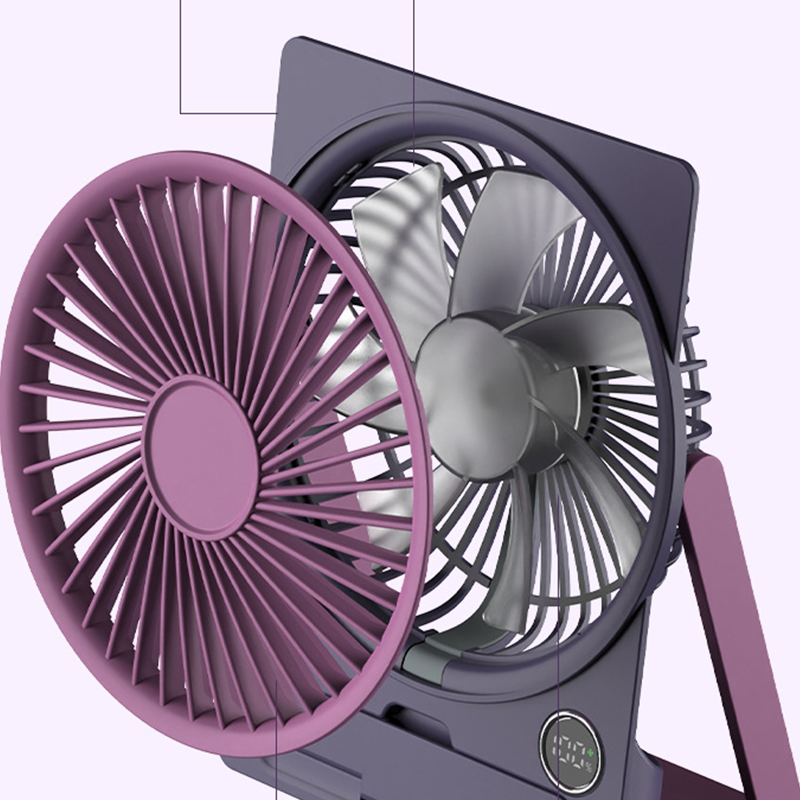 Mini Ventilateur Portable Format Carte avec Écran LCD et 6 Vitesses