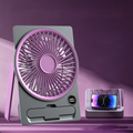 Mini Ventilateur Portable Format Carte avec Écran LCD et 6 Vitesses