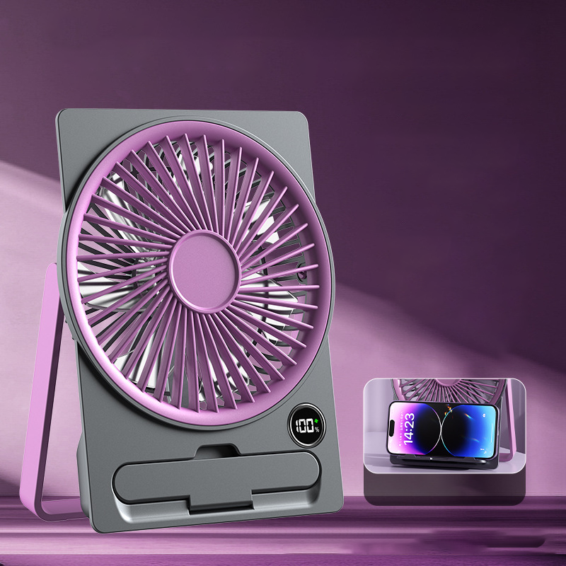 Mini Ventilateur Portable Format Carte avec Écran LCD et 6 Vitesses