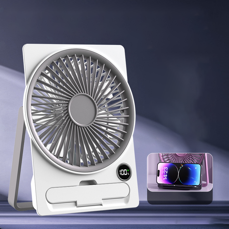 Mini Ventilateur Portable Format Carte avec Écran LCD et 6 Vitesses
