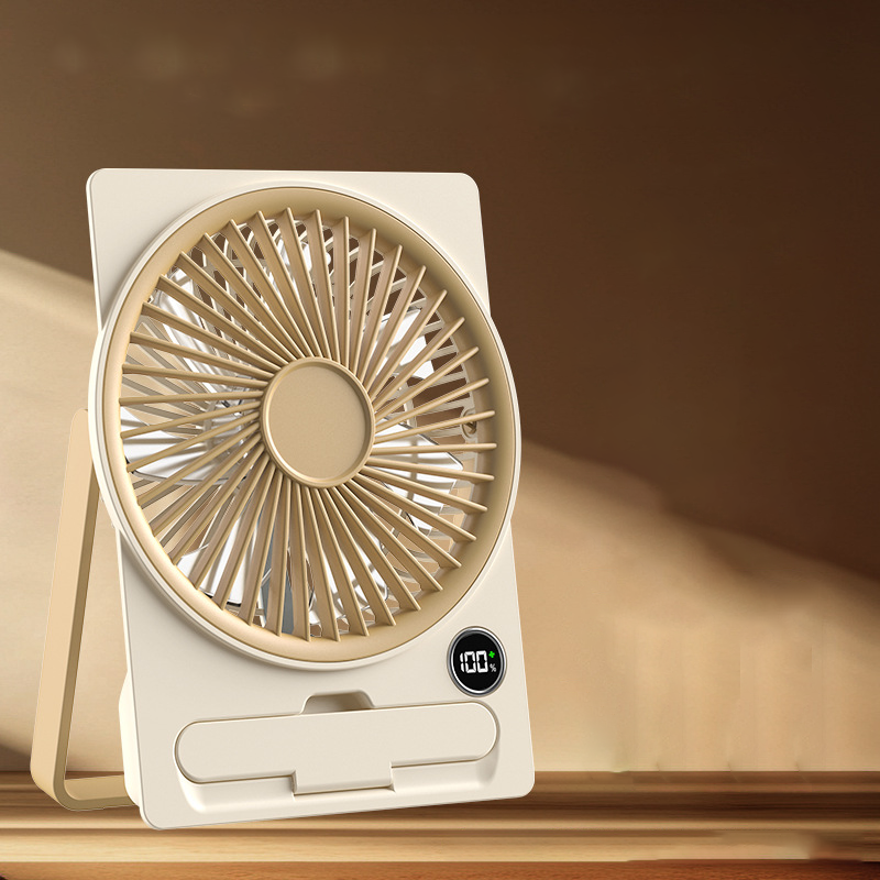 Mini Ventilateur Portable Format Carte avec Écran LCD et 6 Vitesses