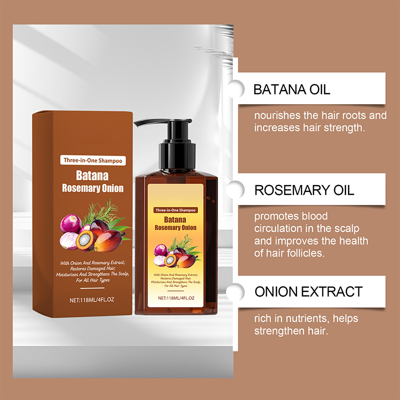 Shampooing 3-en-1 Nettoyant, Nourrissant & Fortifiant pour Cheveux Sains