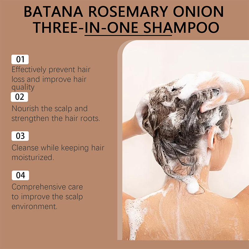 Shampooing 3-en-1 Nettoyant, Nourrissant & Fortifiant pour Cheveux Sains