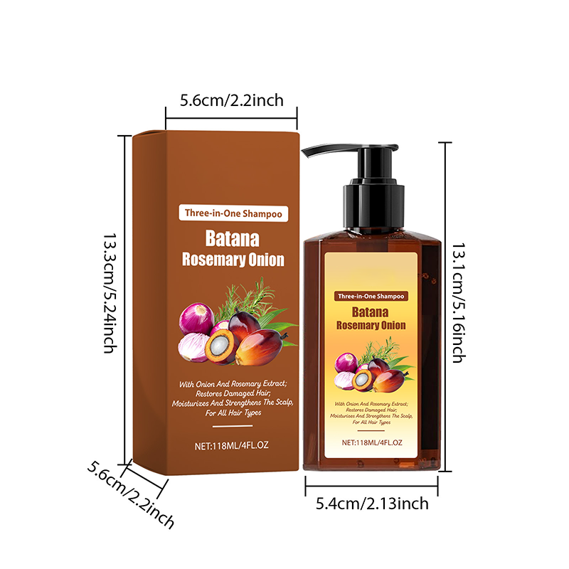 Shampooing 3-en-1 Nettoyant, Nourrissant & Fortifiant pour Cheveux Sains