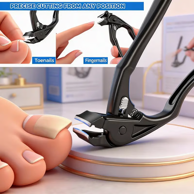 Coupe-ongles professionnel en acier inoxydable avec lime à ongles