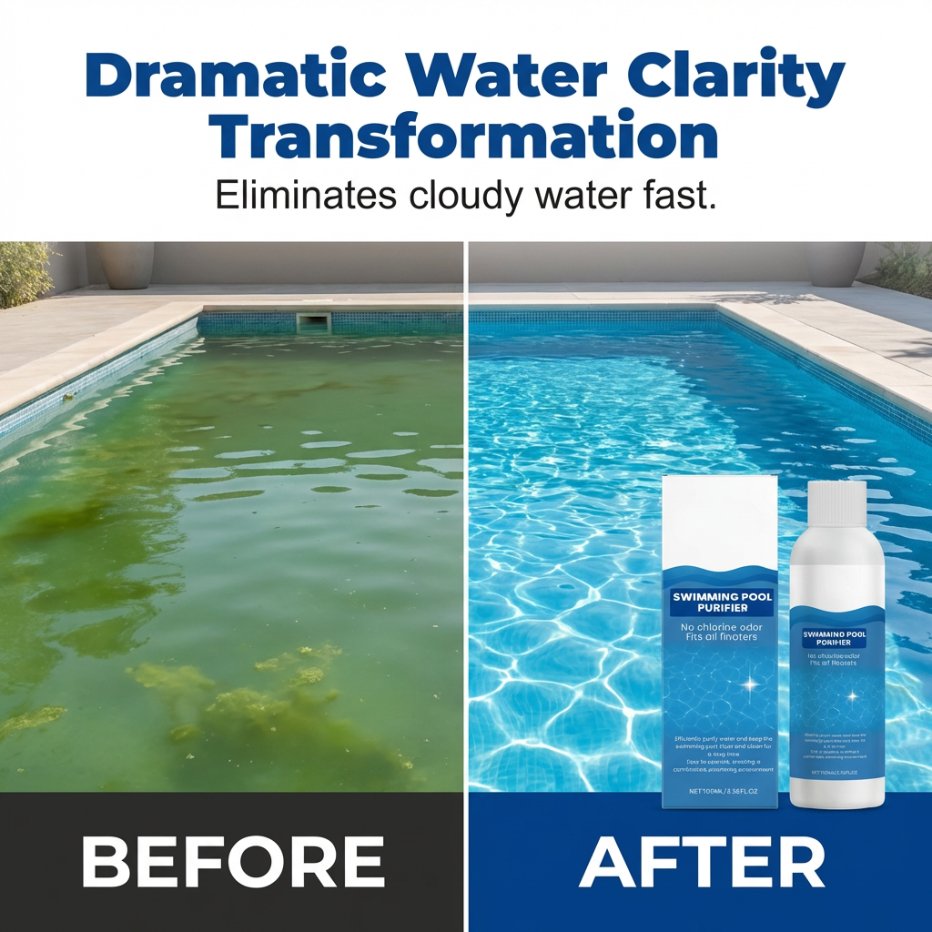 Traitement de l'eau piscine anti-algues – Eau claire sans produits chimiques