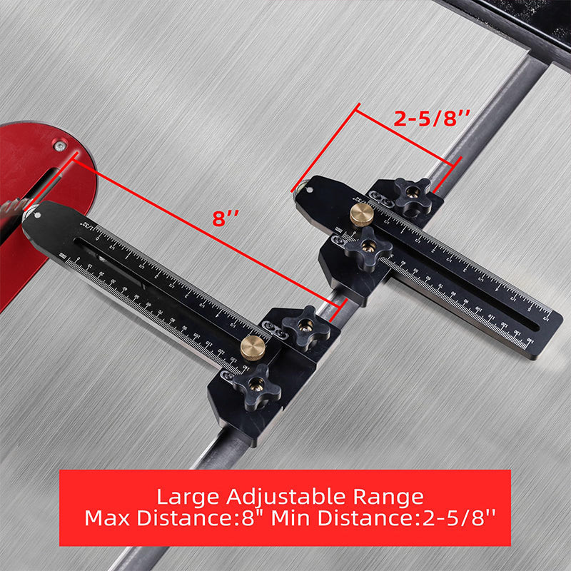 Guide de coupe fine pour scies de table avec roulement à rouleaux pour des coupes précises