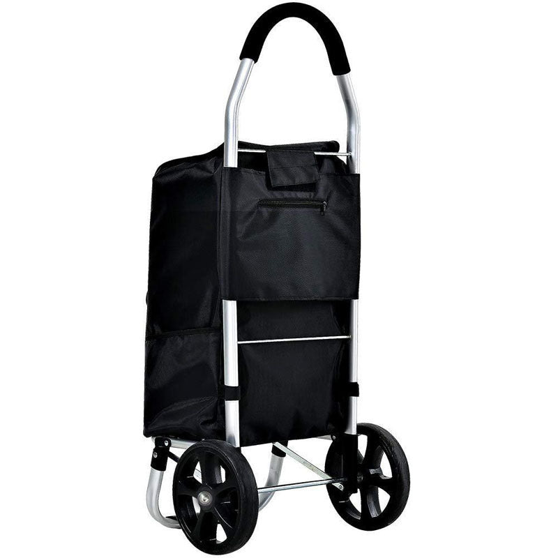 Chariot de courses pliable avec cadre en aluminium – léger et compact