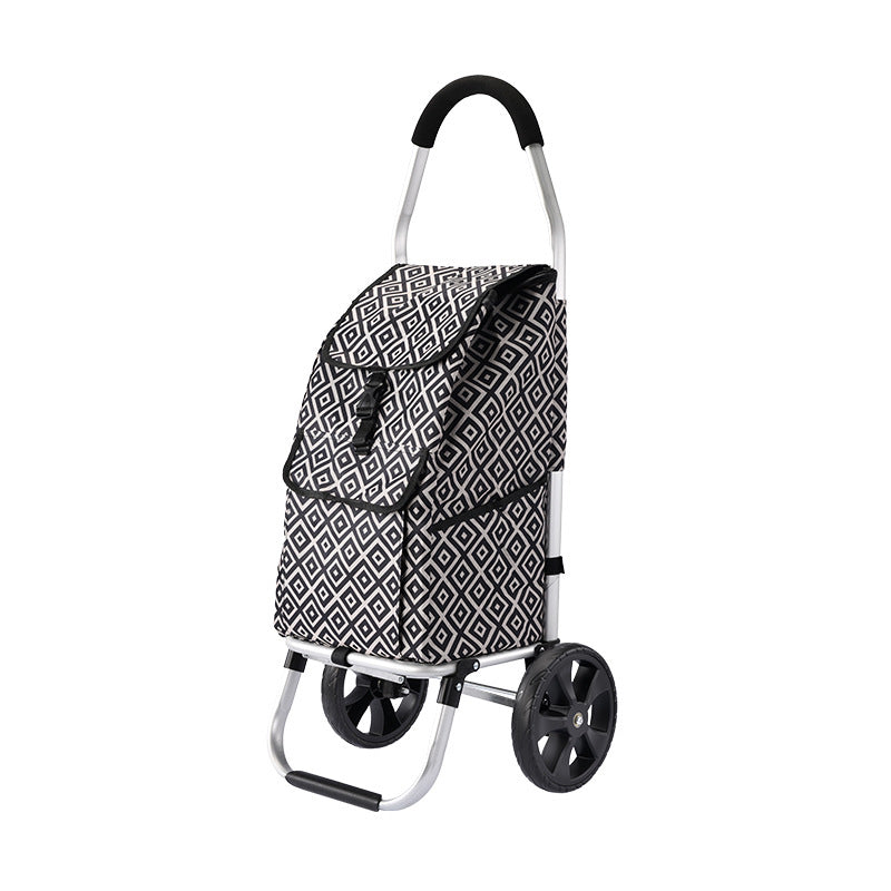 Chariot de courses pliable avec cadre en aluminium – léger et compact