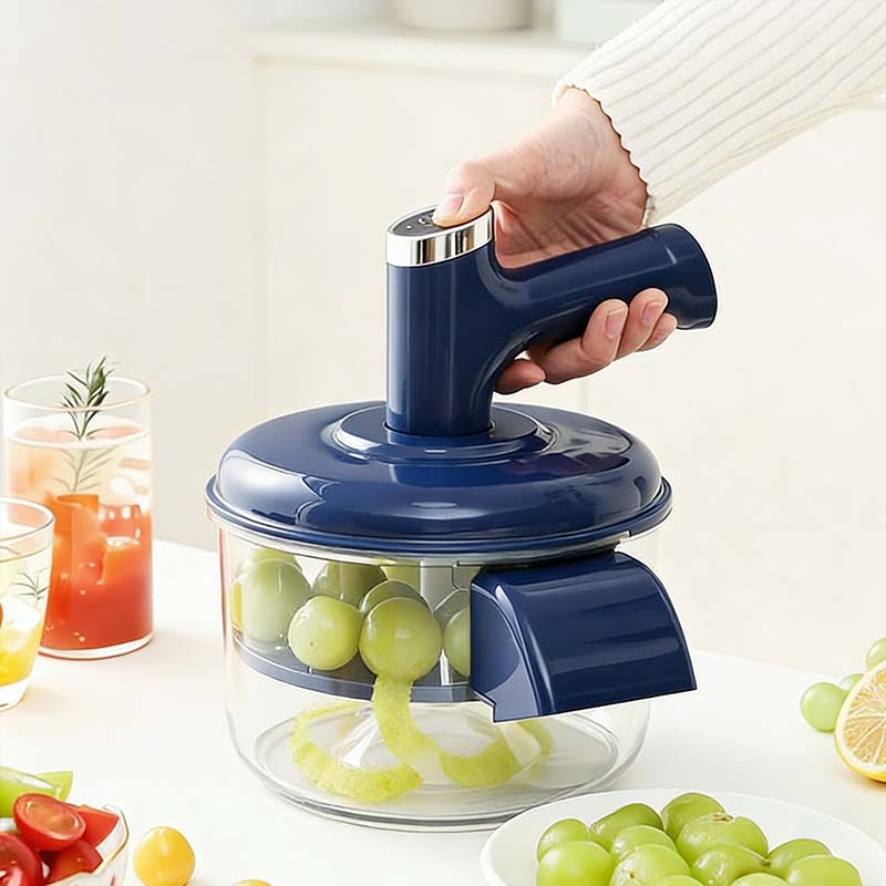 Éplucheur électrique de fruits avec fonction mixeur – Appareil de cuisine 2-en-1
